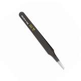ESD-Safe Style 2A-SA Stainless Steel Anti-Magnetic Tweezers with Flat Round Tips, 4-3/4" redirect to product page